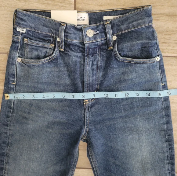 Citizens of Humanity Daphne Cropped High Rise Stovepipe Jeans - Picture 6 of 11